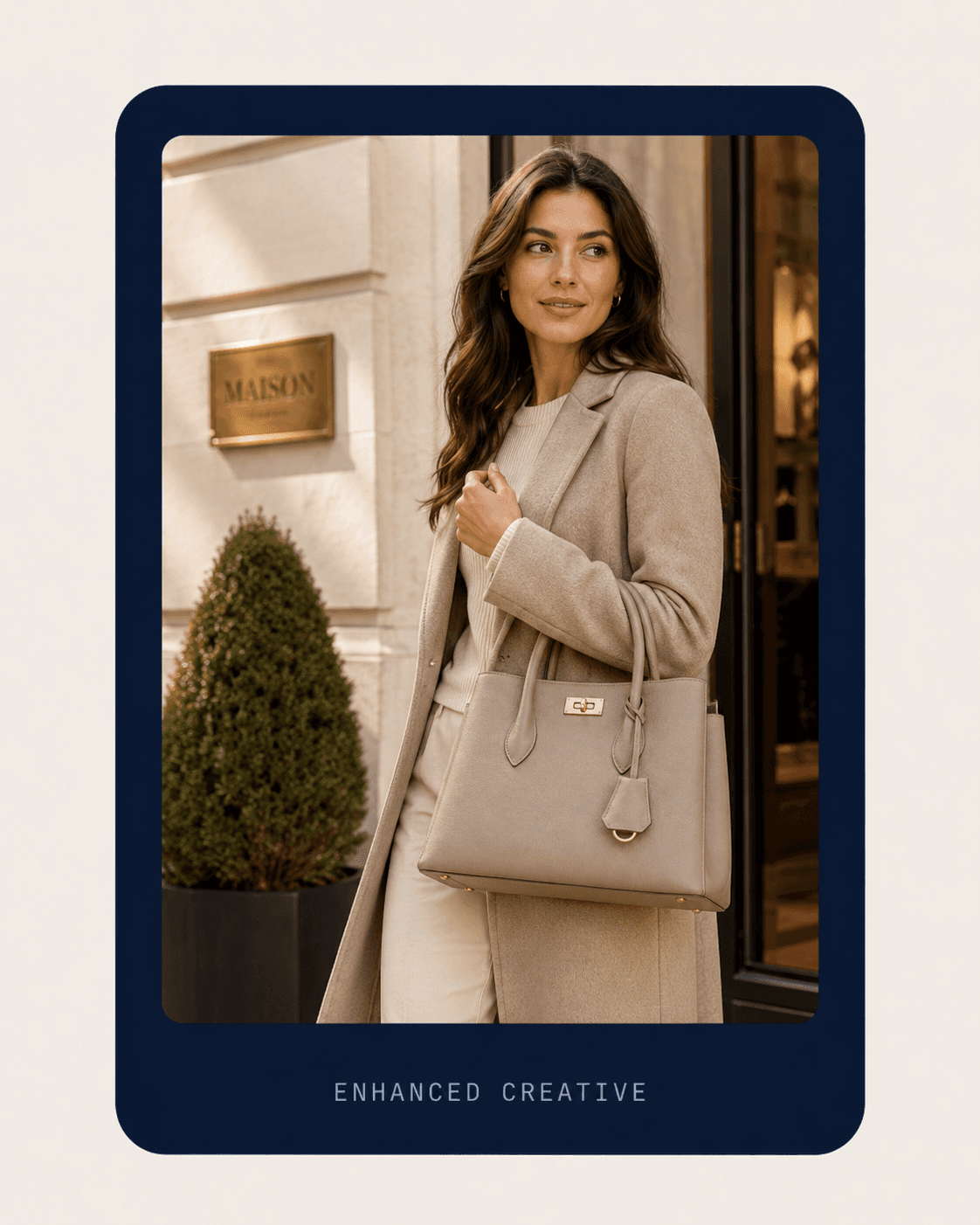 Enhanced campaign creative — lifestyle photography with the product in context